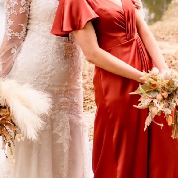 Azazie Rust Prom Dress - Picture 4 of 6